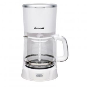 CAFETIERE FILTRE BRANDT CAF1318S BLANC ET SILVER 18 TASSES