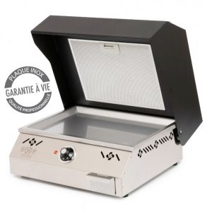 BAIGURAPICAN PLANCHA ELECTRIQUE ASPIRATION INTEGREE CONVERCLE NOIR EUSKAL PLANTXA