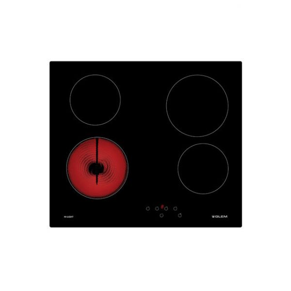GTH64ET   TC 4 ZONES VITRO 60CM SENSITIVES NOIR GLEM