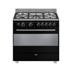 BG91N2 CUISINIERE 5G 90CM NOIRE SMEG