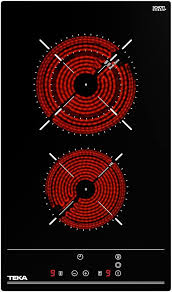 TZC32320 DOMINO VITRO 30CM 2Z CDES TACTILES NOIRE TEKA