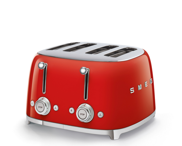 TSF02RDEU GRILLE ROUGE 4 TRANCHES SMEG
