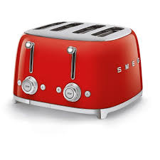 TSF03RDEU GRILLE PAIN 4 TRANCHES ROUGE SMEG
