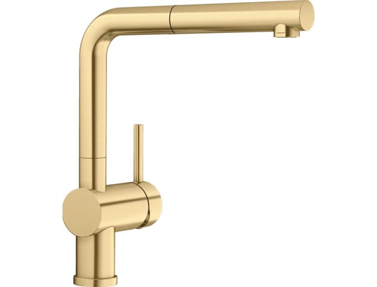 526684 MITIGEUR LINUS-S LEVIER A DROITE SATIN GOLD BLANCO